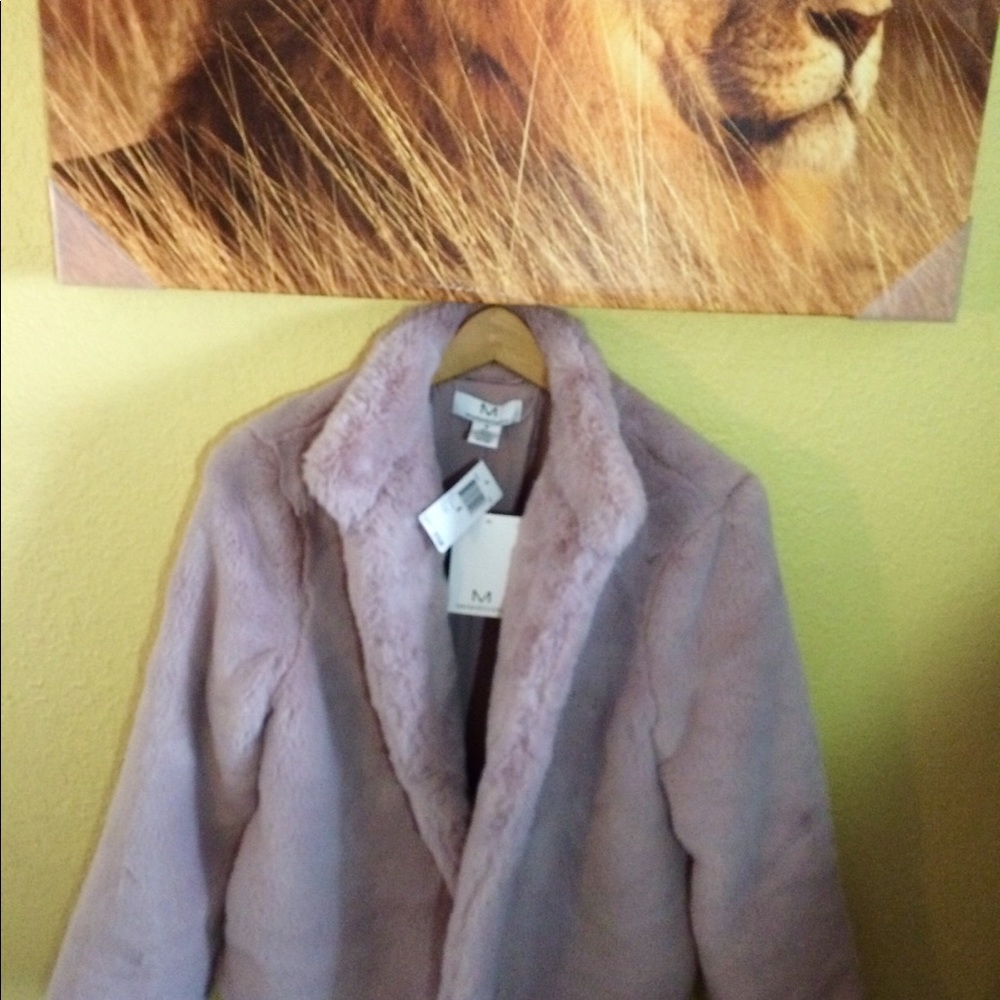 Mauve soft teddy jacket